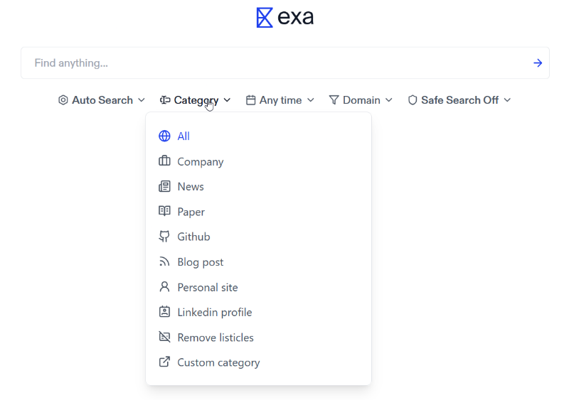 exa category